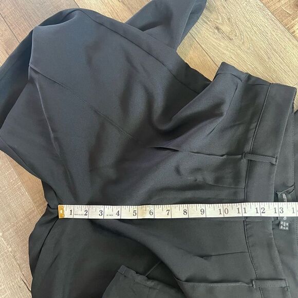 Pretty little thing black wide leg high waist trousers size 12 - Picture 6 of 9